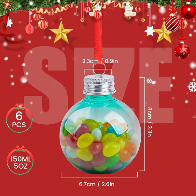 Christmas Shot Glass Ornaments – 6 PCS Spirit Glass Holiday Decor