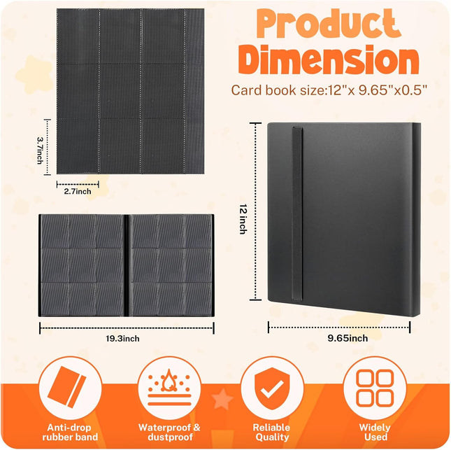 9 Pocket Trading Card Binder – 360 Card Capacity, 20 Pages, Premium Sports Card Holder