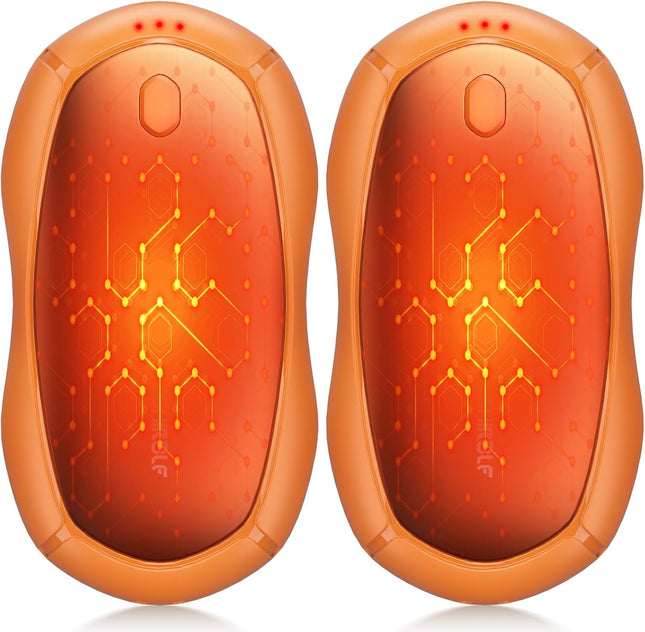 2-Pack Rechargeable Hand Warmers – Electric Pocket Heater for Outdoors