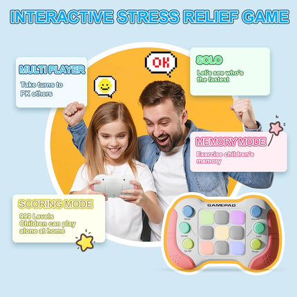 Upgraded Flashing Handheld Game – Fast Push Fidget Toy for Kids 3–12