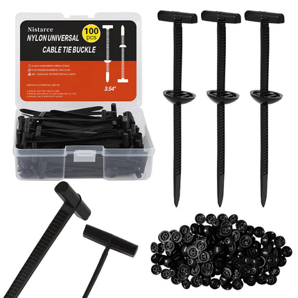 100PCS Upgrade Nylon Cable Tie Buckle – Universal Clips for Car Fender, Mudguard