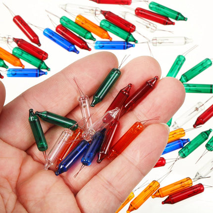 200-Count 2.5V Mini Incandescent Replacement Bulbs for Christmas String Lights (50/100/150/200 Count Options)