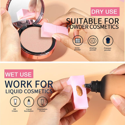 48PCS Latex-Free Makeup Wedge Sponges, Foundation Applicators Liquid & Cream Makeup