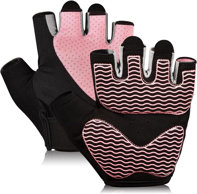 Workout Gloves for Women with Non-Slip Silicone Padding for Gym Training