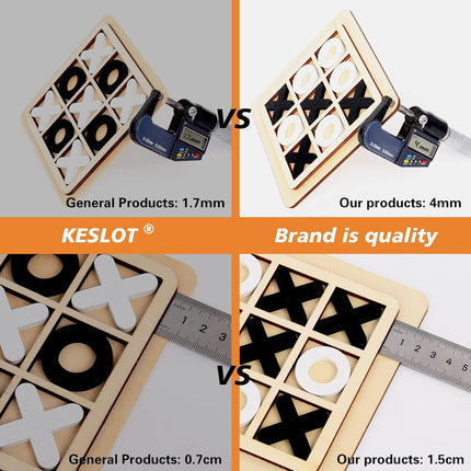 Wooden Tic Tac Toe Game – XO Board, Family & Educational Toy, Random Color