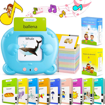 Spanish English Talking Flash Cards 510 Sight Words Learning Toy Kids