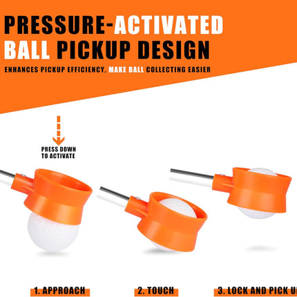Telescopic Golf Ball Retriever – Stainless Steel, 9–20Ft, Professional Use