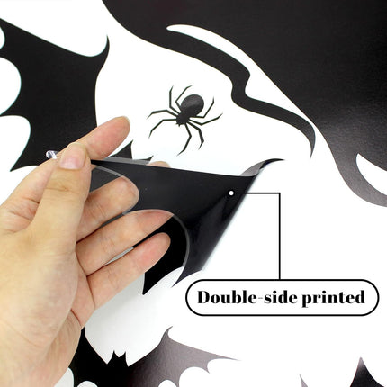 Large Halloween Window Clings, Scary Witch Silhouette Stickers for Window Decor