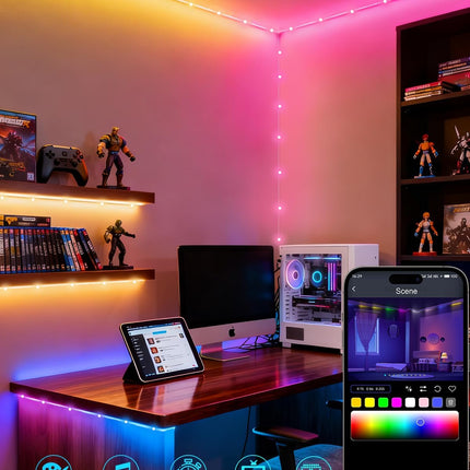 Smart USB Fairy String Lights – 33Ft Multicolor with Music Sync & App