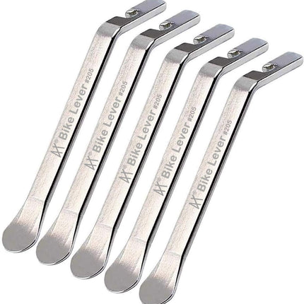 5PCS Premium Stainless Steel Bicycle Tire Levers, Tyre Spoon Tools for Tube Repair