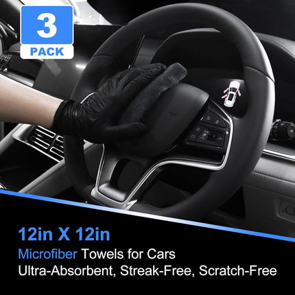 10PCS Car Detailing Cleaning Kit, Interior Brushes, Duster, Gel & Microfiber Cloth