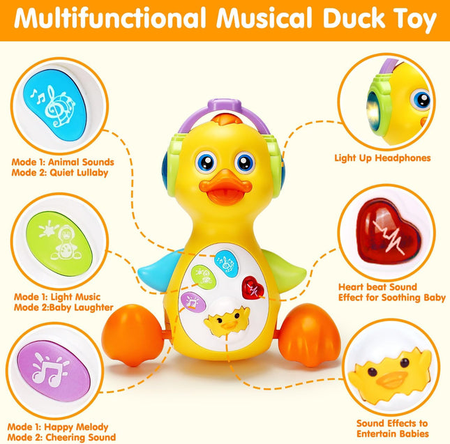 Baby Musical Light-Up Duck Toy – Learning & Dancing Toy for 0–12 Months