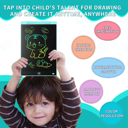 2-Pack Genialba 8.5" LCD Writing Tablets – Colorful Doodle Boards for Kids