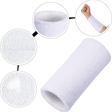 Men & Women Athletic Wristbands – 6" Sweat Absorbing for Tennis & Running