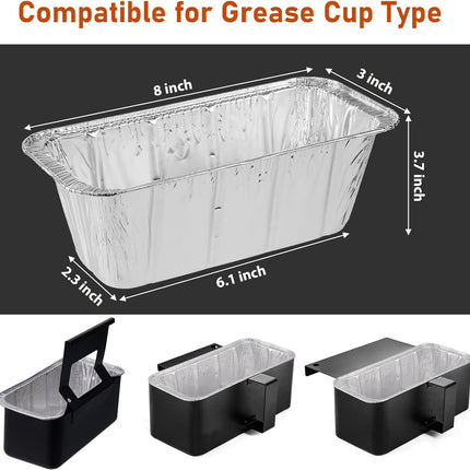 30-Pack Grease Cup Liners – Compatible with Blackstone Griddles, Aluminum Foil
