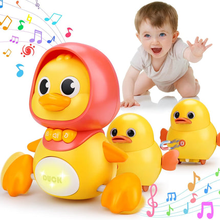 Musical Duck Toy Set – Baby Toys for 6–12 Months, Tummy Time Fun