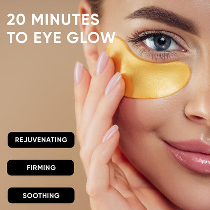 Under Eye Patches 20 Pairs – Reduce Puffiness & Dark Circles, Collagen Mask