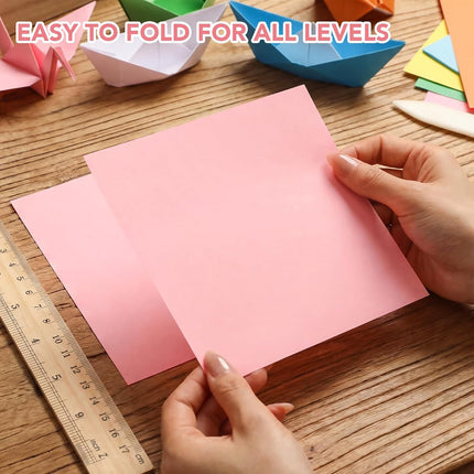 200 Sheets Origami Paper, 20 Colors, 6x6in Double-Sided Square Craft Paper Kit
