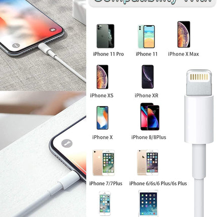 4 Pack MFi Certified Lightning Cable 6FT Fast Charger for iPhone and iPad