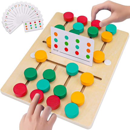 Montessori Color Matching Sliding Puzzle, Educational Toy for Kids 3–7