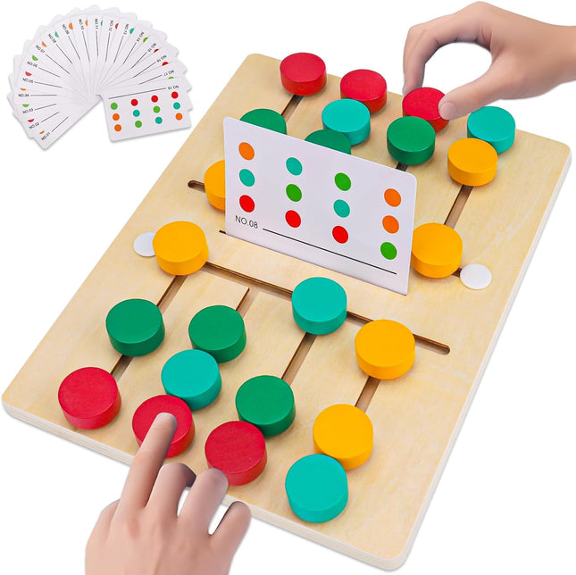 Montessori Color Matching Sliding Puzzle, Educational Toy for Kids 3–7