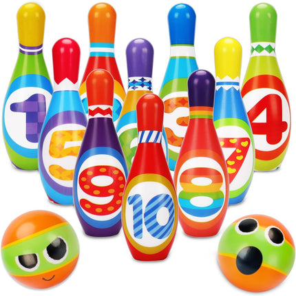Toddler Bowling Toy Set with Soft Foam Pins for Boys & Girls Birthday Gifts