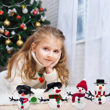 Christmas Snowman Craft Set – Build-a-Snowman Kit for Kids with Modeling Clay