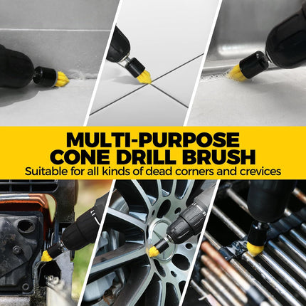 6-Pack Drill Brush Set – Power Scrubber Attachments for Floor, Tub & Grout