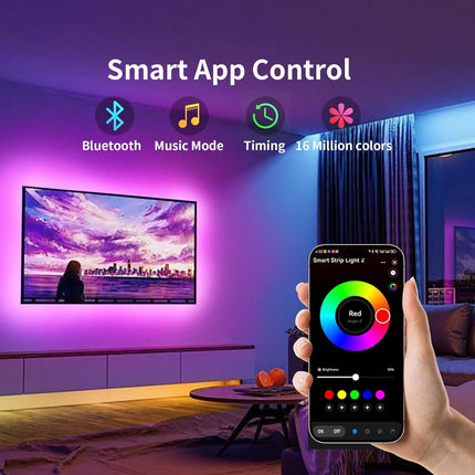 Smart TV LED Backlight 16.5ft Music Sync Lights with App & Button Control