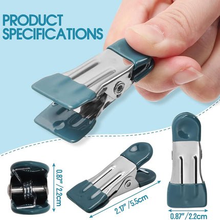 30-Pack Heavy Duty Metal Clothes Pins – 2.17” Chip Clips with Rubber