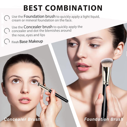 Premium Makeup Brushes – Foundation, Concealer, Liquid & Cream Blending