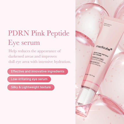 Salmon DNA PDRN Pink Peptide Eye Serum – Niacinamide & Retinol, 1.01 fl oz