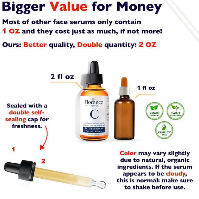 Vitamin C Face Serum – Anti-Aging with Hyaluronic Acid & Vitamin E