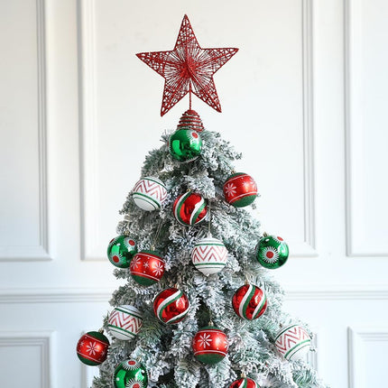 16-Piece Christmas Ornaments – 3.15" Shatterproof Red, Green & White Bulb Pendants