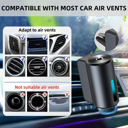 Smart Car Air Freshener Diffuser – 3 Adjustable Modes, 3 Essential Oils, Long-Lasting