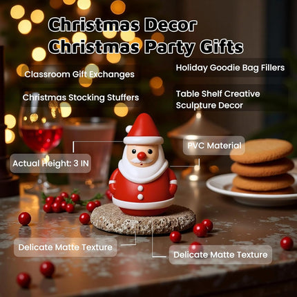 Mini 3D Santa Claus Figurines – Cute Christmas Decorations for Home & Parties