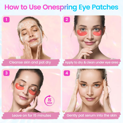 Under Eye Patches 24 Pairs – Reduce Wrinkles, Dark Circles & Puffiness