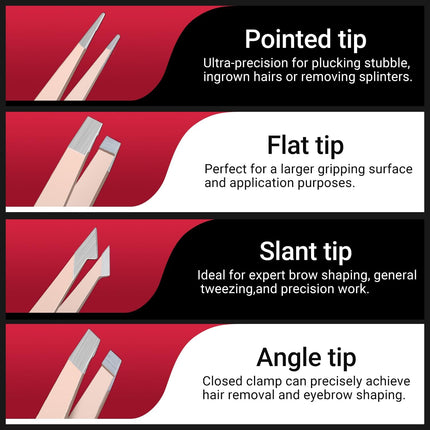 8-in-1 Eyebrow Kit – Tweezers, Trimmer, Scissors, Razor, Brush, Travel Bag for Women