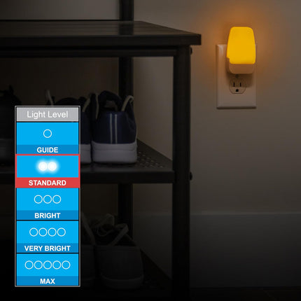 2-Pack Amber Night Lights – Plug-in, Dusk-to-Dawn Sensor, Bedroom & Bathroom