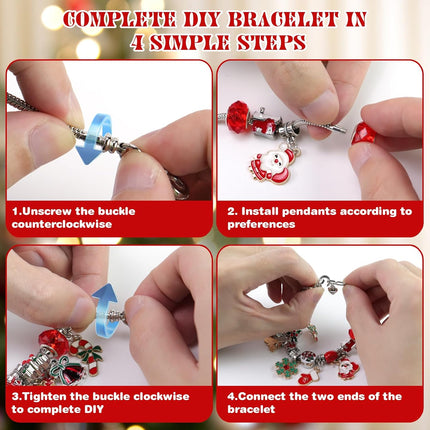 2025 Christmas Advent Calendar – DIY Charm Bracelet Kit for Kids & Teens