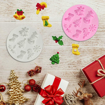 3PCS Christmas Silicone Molds – 26 Cavity Snowflake & Snowman Fondant Molds