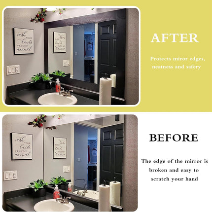 10M Black Wood Grain Wall Border – Removable PVC, Waterproof, Self-Adhesive