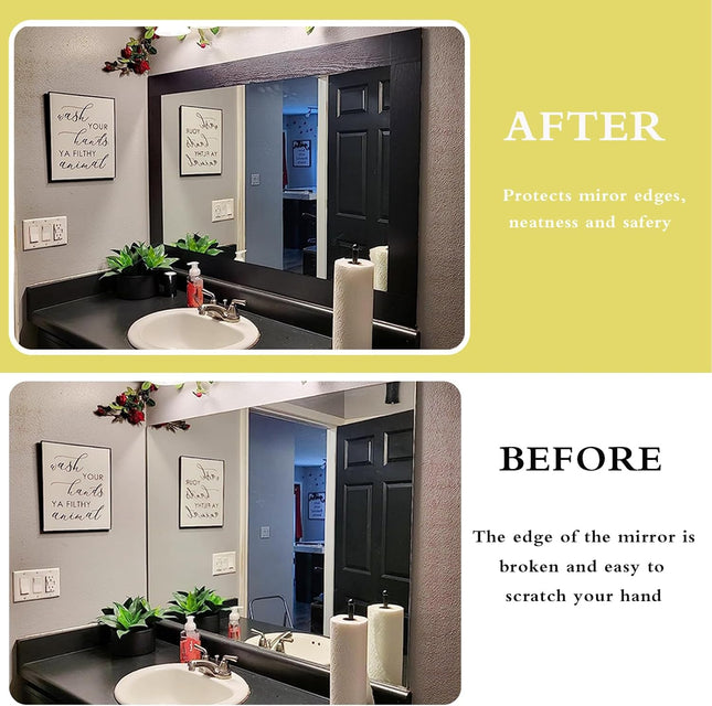 10M Black Wood Grain Wall Border – Removable PVC, Waterproof, Self-Adhesive