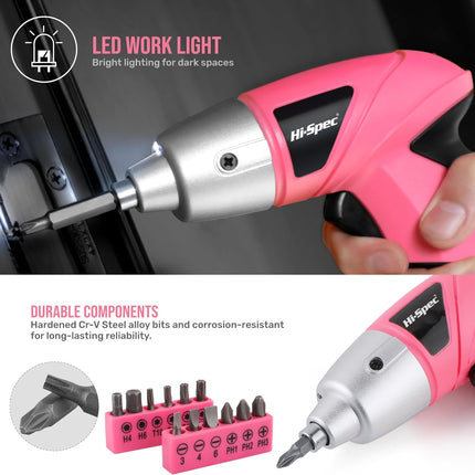 USB Rechargeable Electric Screwdriver – 19-Piece Cordless Hand Tool Set
