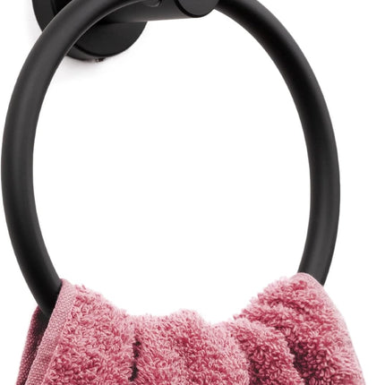 ACC Wall Mounted Towel Ring – Matte Black, SUS304 Stainless Steel, Bathroom & Kitchen