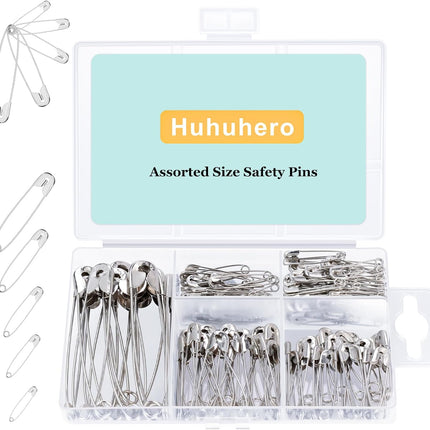 160PCS Safety Pins – Large & Small Nickel Plated Pins for Sewing & Crafts