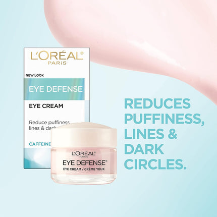 Dermo-Expertise Eye Defense Eye Cream 0.5oz, Caffeine & Hyaluronic Acid Moisturizer