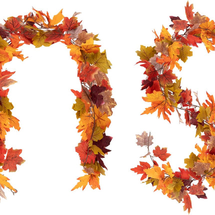 2PCS Fall Leaf Garlands – Thanksgiving, Halloween, Christmas Party Decoration