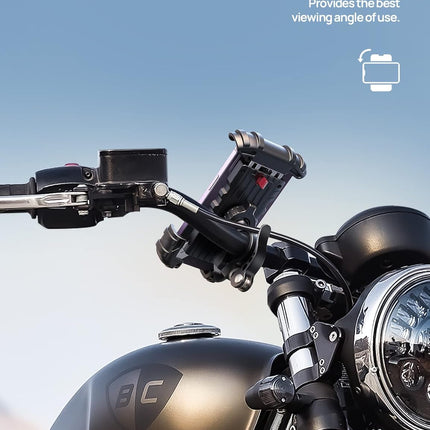 Bike Phone Holder – Motorcycle Mount, Handlebar Clamp for iPhone & Android Phones