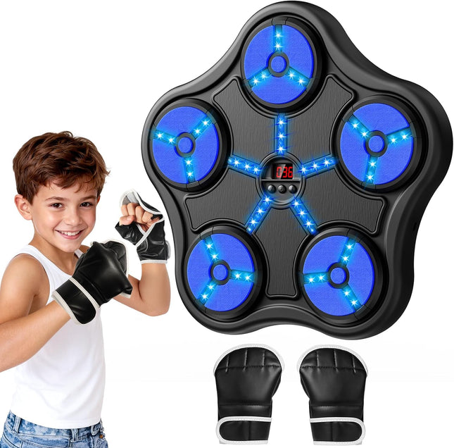 Smart Bluetooth Boxing Machine Wall Mounted Punching Bag Kids Ages 5-12
